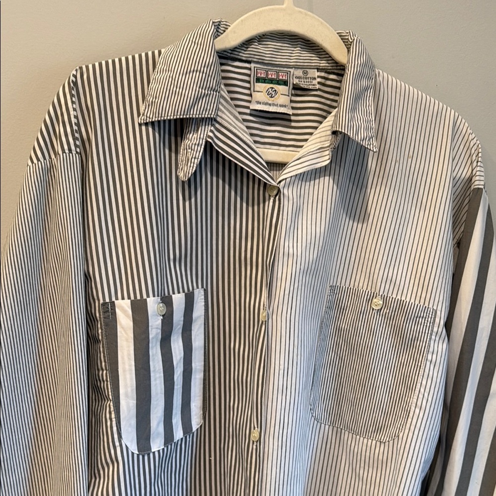 Vintage Striped Button-Up Shirt